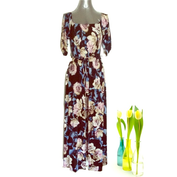 Floral print summer body suit/maxi - Picture 2 of 8